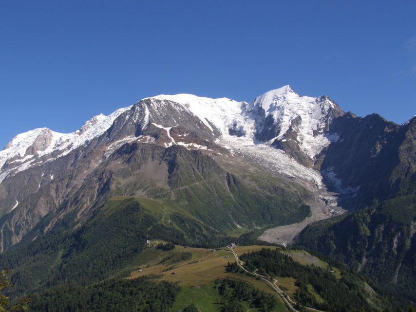 Massif du mont Blanc vu du Prarion