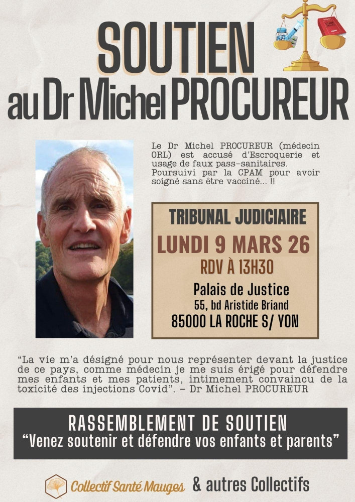 Collectif Santé Mauges : soutien au Docteur Michel Procureur