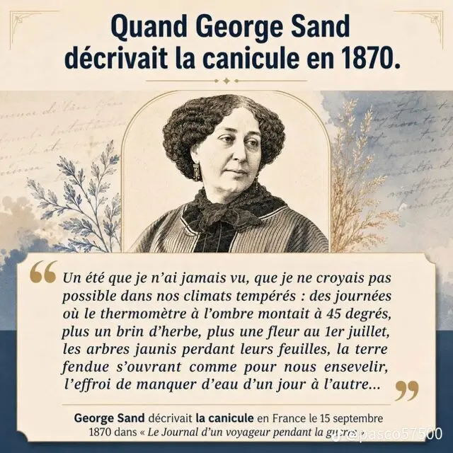 Quand George Sand racontait la canicule (3 articles)