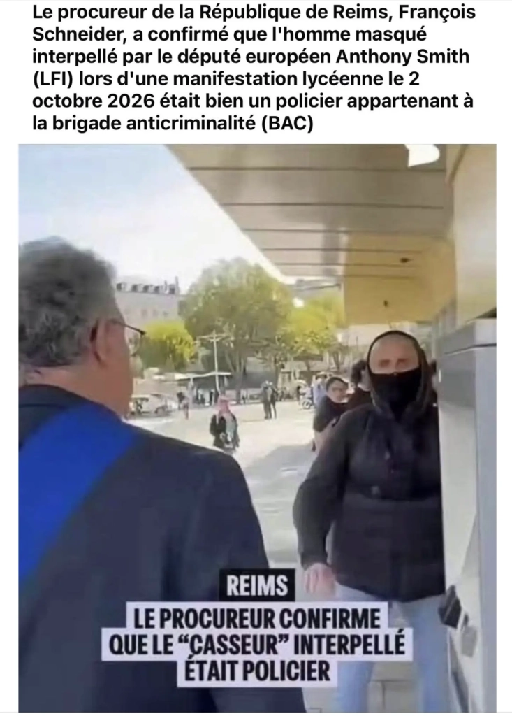 L’homme apostrophé par le député européen Anthony Smith était bien un policier, confirme le procureur
