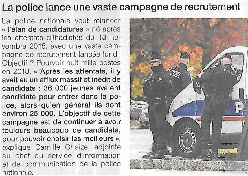 La Police Lance Une Vaste Campagne De Recrutement Profession Gendarme