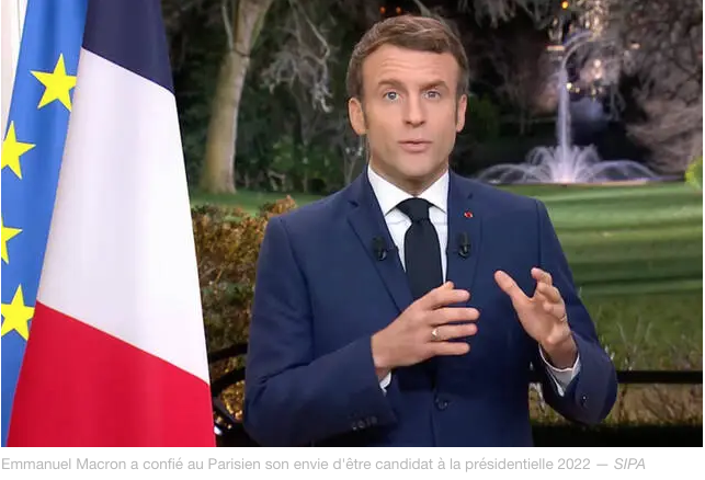 Présidentielle 2022 : Emmanuel Macron fait part de son envie d’être candidat et se dit décidé à « emmerder » les non-vaccinés ( + vidéo et article Europe1)