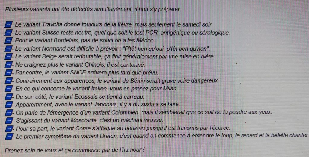 Un peu d’humour ? Un peu d’humour ?