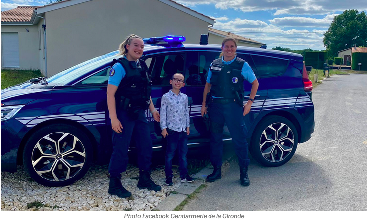Gironde : Les gendarmes réalisent le rêve de Maxime, 10 ans, atteint d’autisme