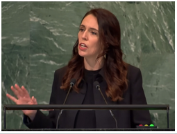ONU – Le Premier ministre de Nouvelle-Zélande demande aux dirigeants du  monde d’abolir la liberté d’expression : « C’est une arme de guerre ! »  (Vidéo)